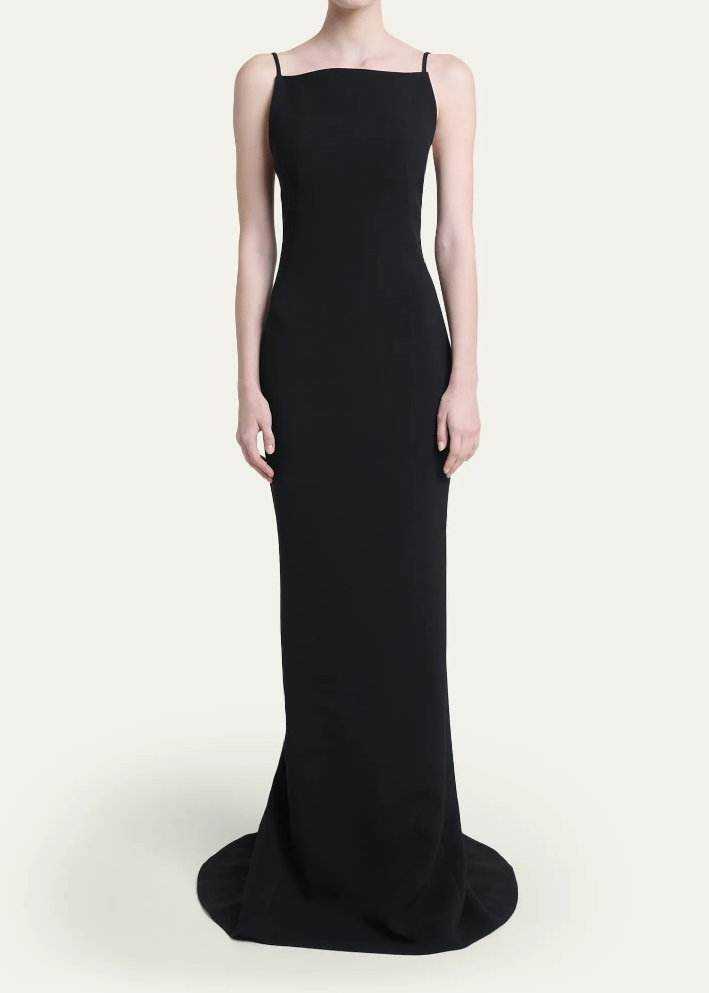 GivenchySquare-Neck Trumpet Gown