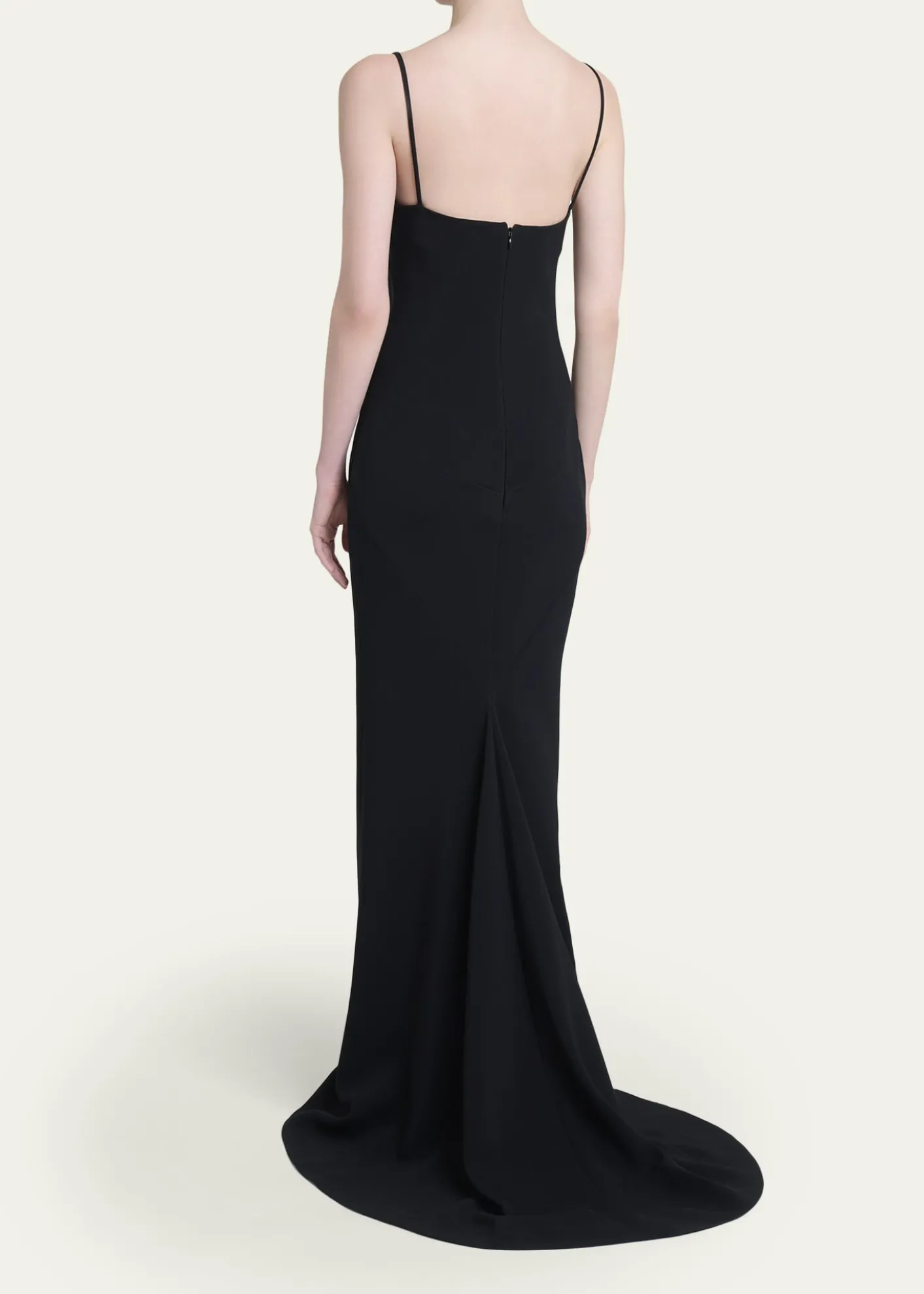 GivenchySquare-Neck Trumpet Gown