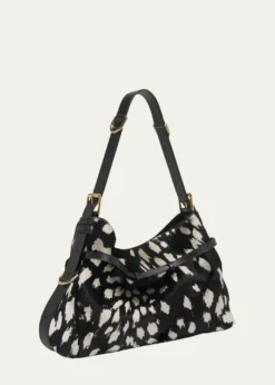 GivenchyVoyou Medium Snow Leopard-Print Calf Hair Shoulder Bag