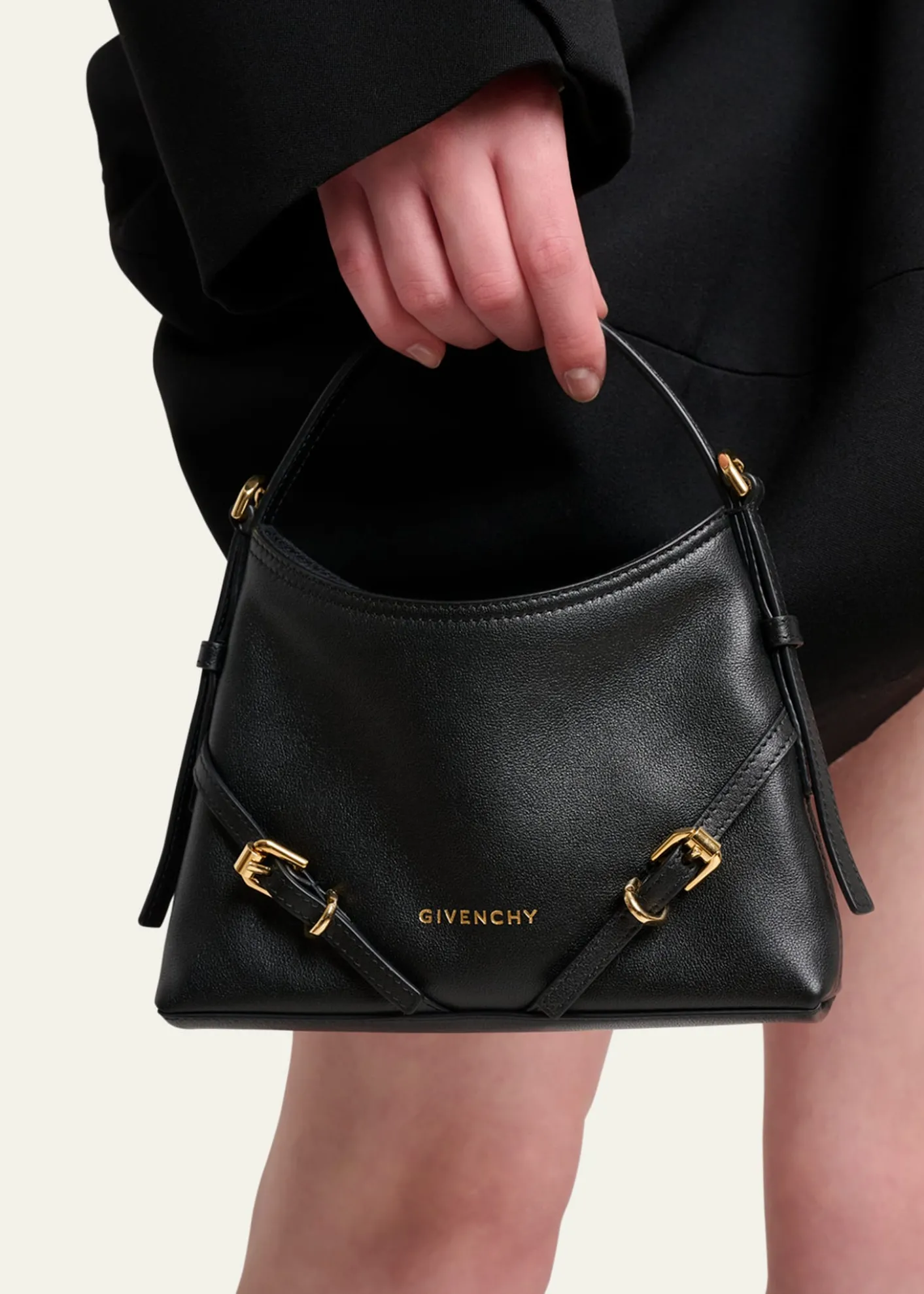 GivenchyVoyou Nano Top-Handle Bag in Shiny Leather