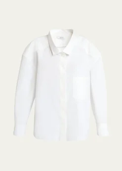 GivenchyWide-Collar Cotton Poplin Oversized Shirt