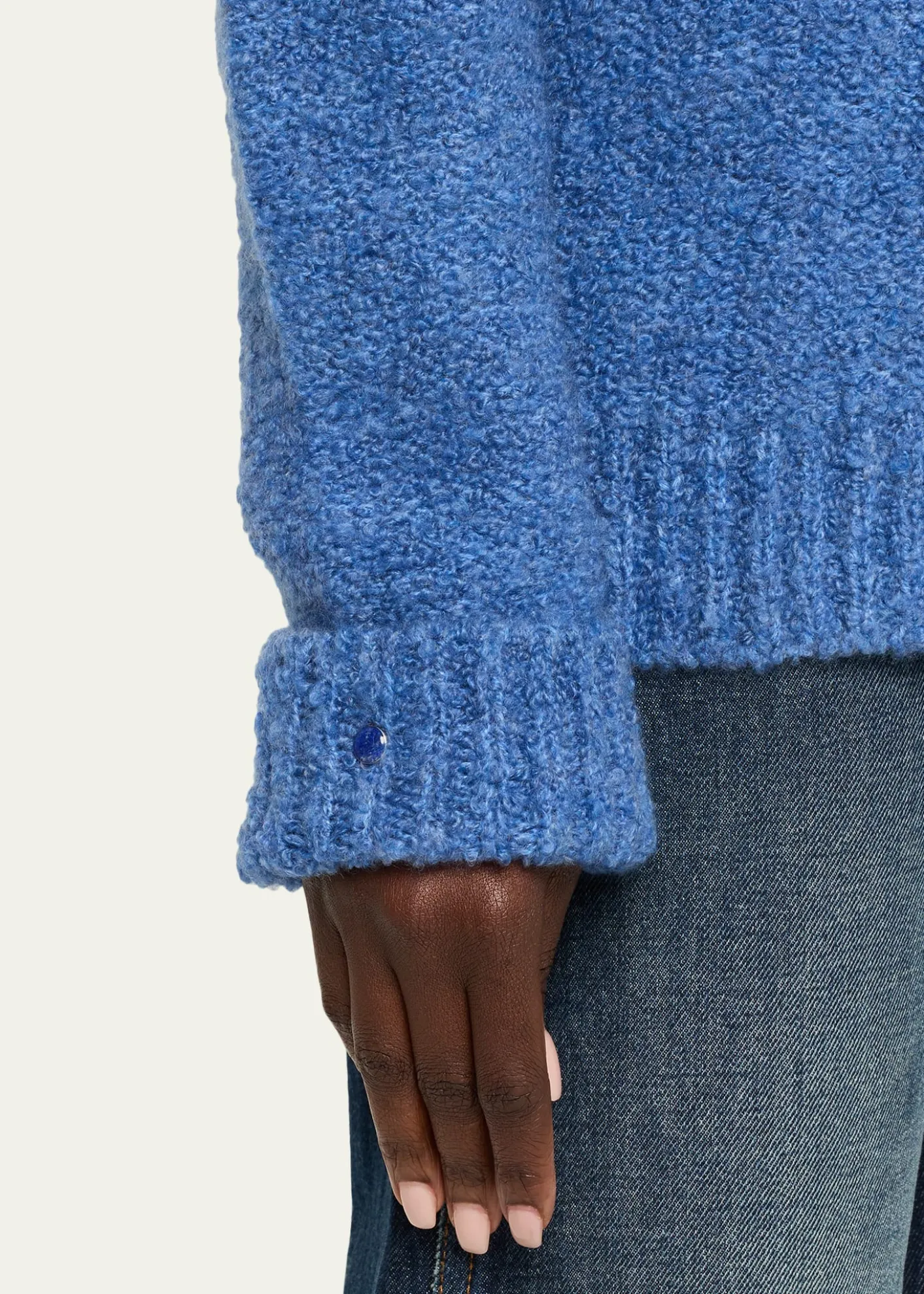 God's True CashmereCashmere Boucle Knit Crewneck Sweater