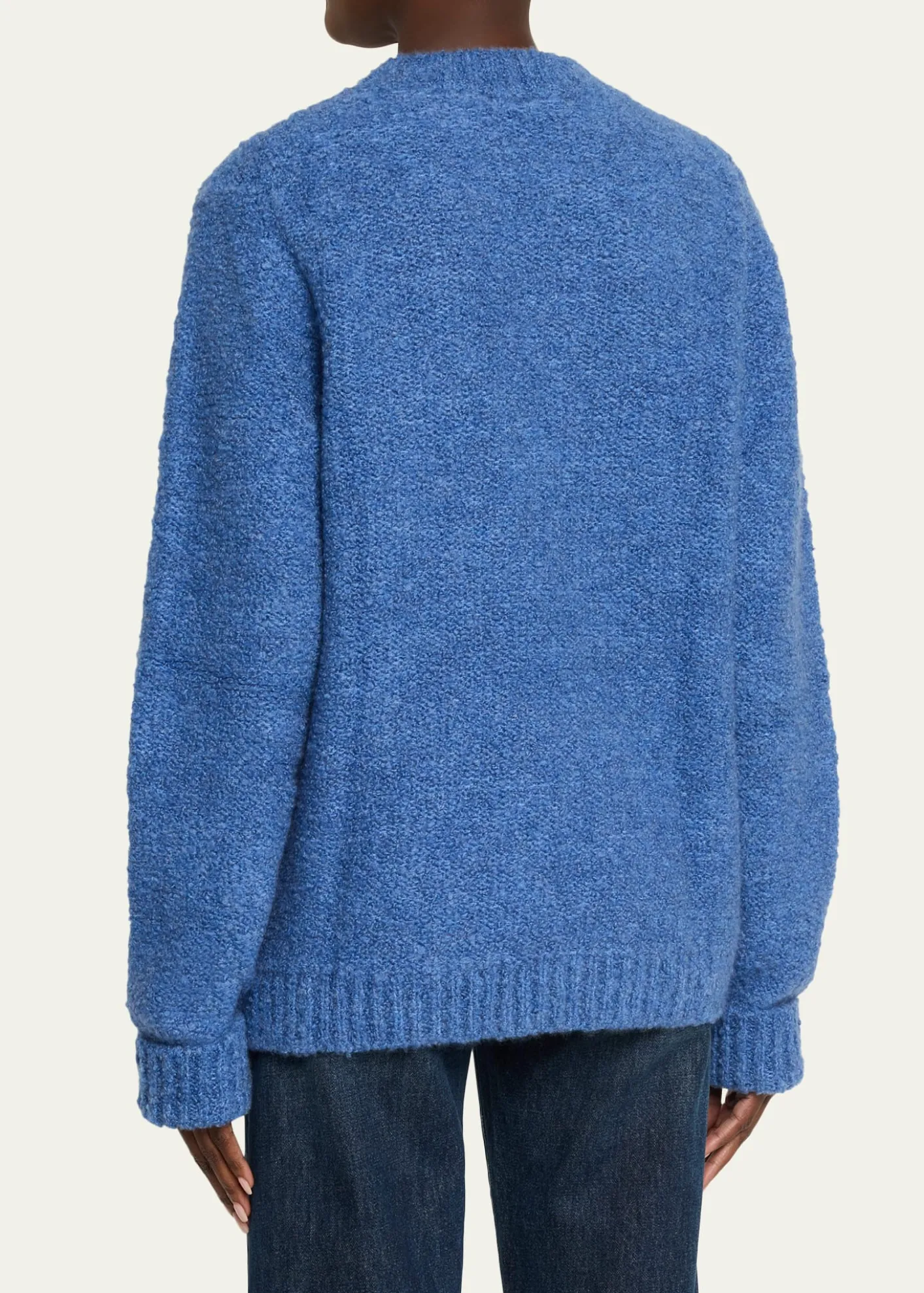 God's True CashmereCashmere Boucle Knit Crewneck Sweater
