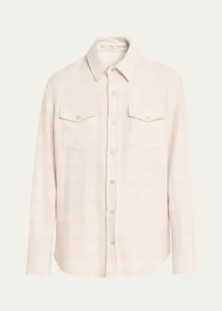 God's True CashmereClarity Ombre Plaid Cashmere Flannel Shirt