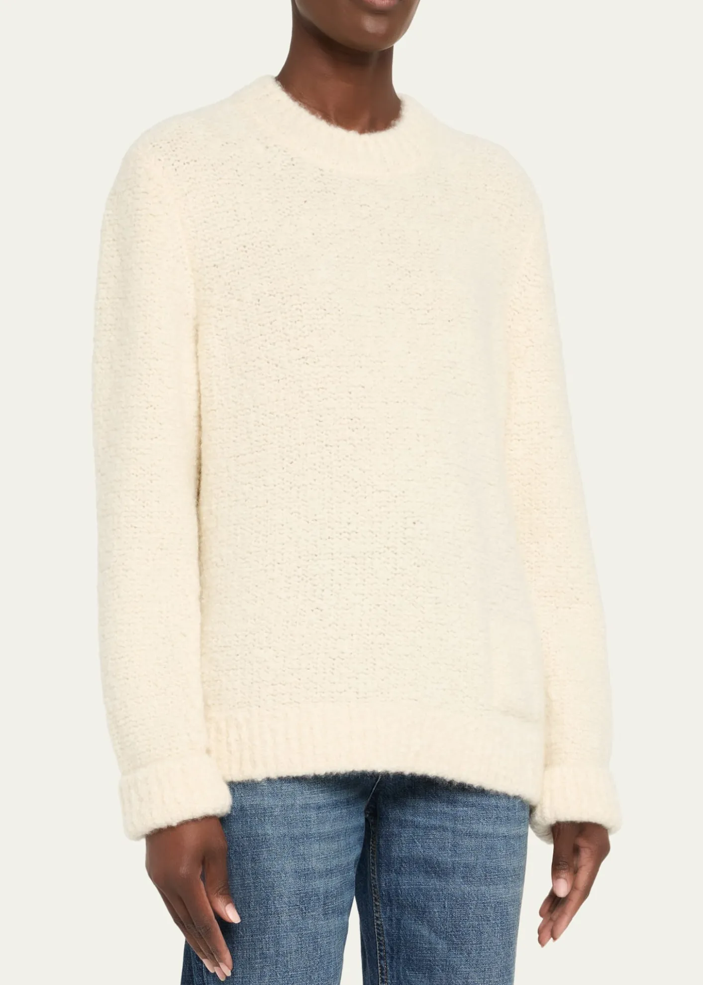God's True CashmereCloud Boucle Cashmere Sweater