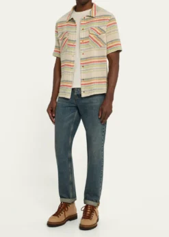 God's True CashmereMen's Multi-Stripe Cashmere Gauze Sport Shirt
