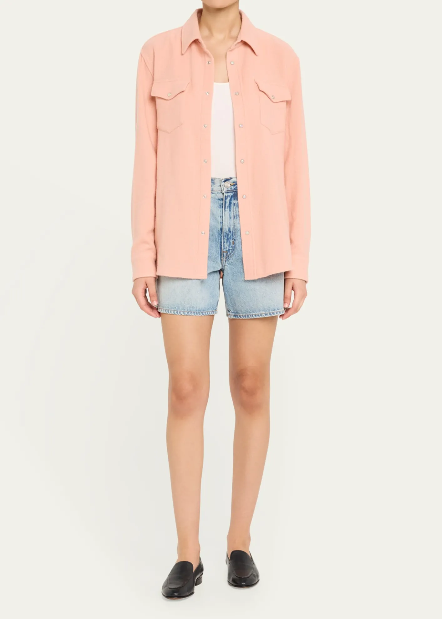 God's True CashmerePeach Blush Cashmere Button-Down Shirt