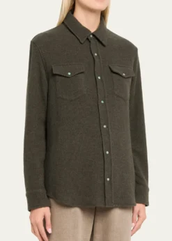 God's True CashmereSable Solid Cashmere Flannel Shirt