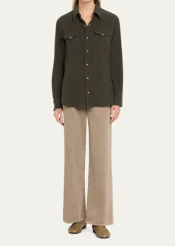 God's True CashmereSable Solid Cashmere Flannel Shirt