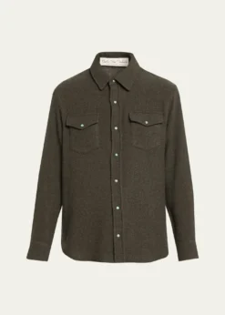 God's True CashmereSable Solid Cashmere Flannel Shirt
