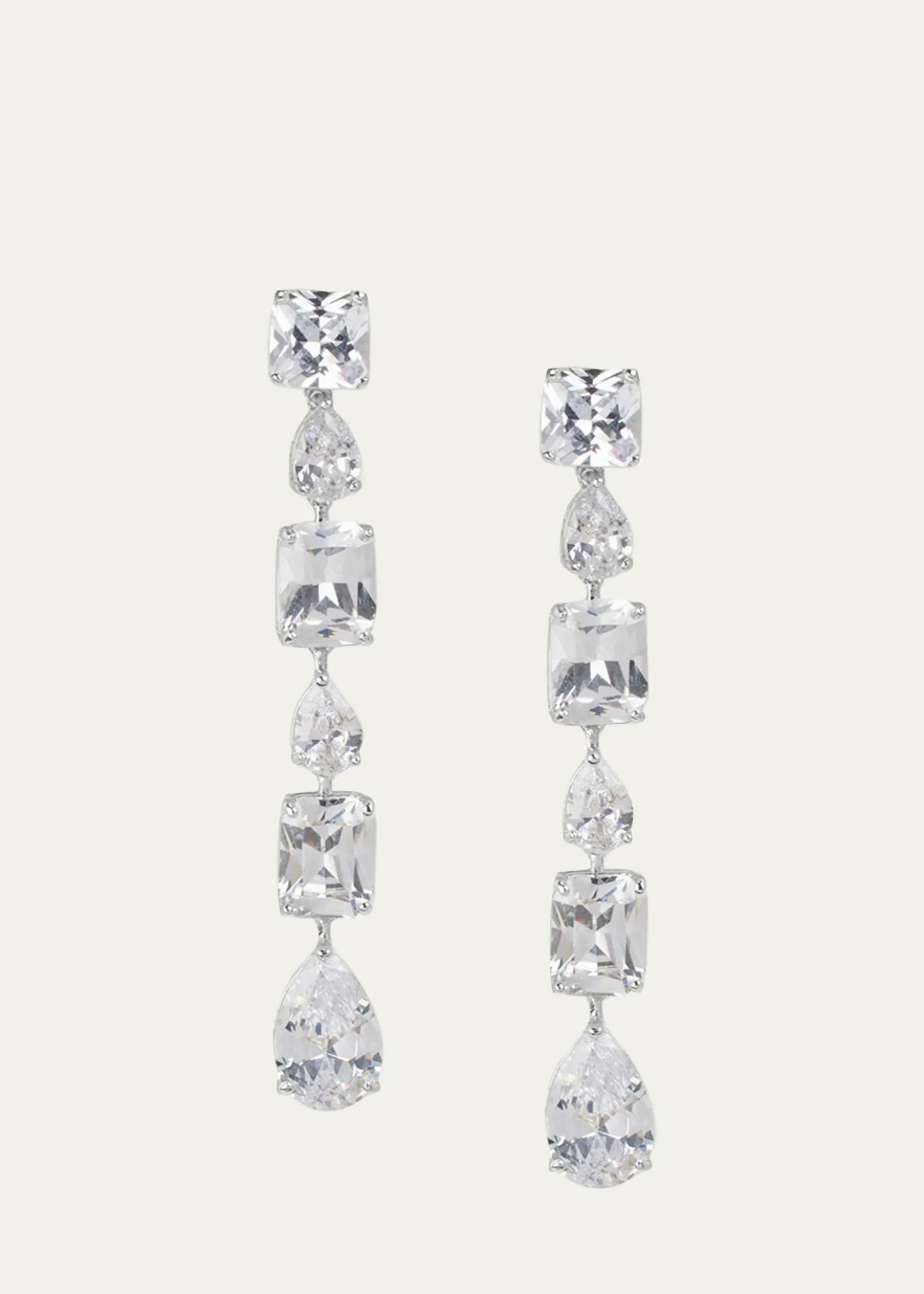 Golconda by Kenneth Jay LaneMulti-Shape Cubic Zirconia Drop Earrings