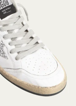 Golden GooseBall Star Leather Glitter Sneakers