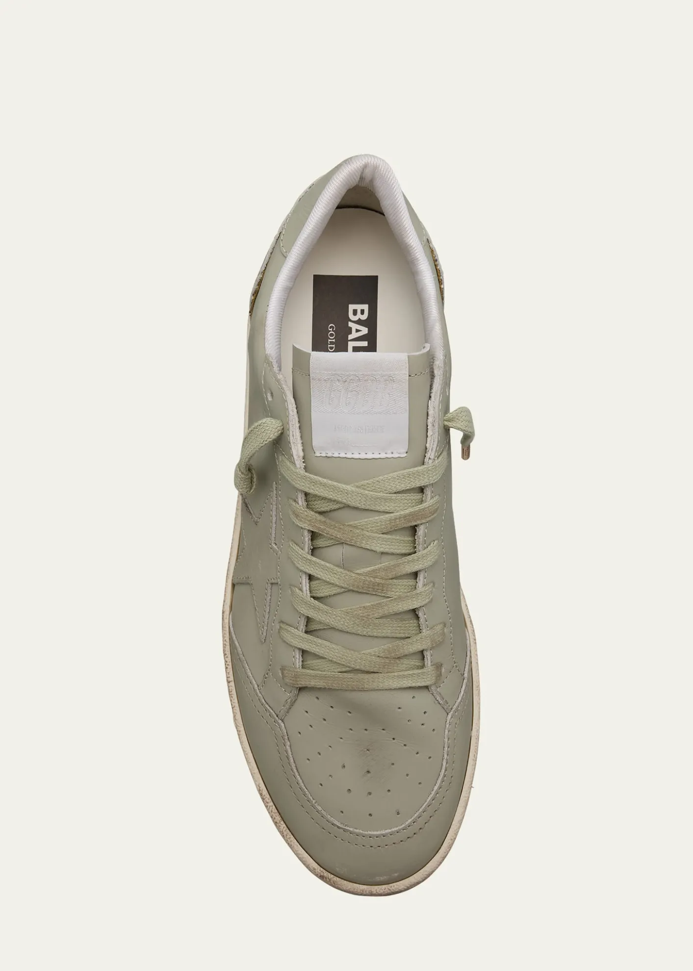 Golden GooseBall Star Leather Glitter Low-Top Sneakers