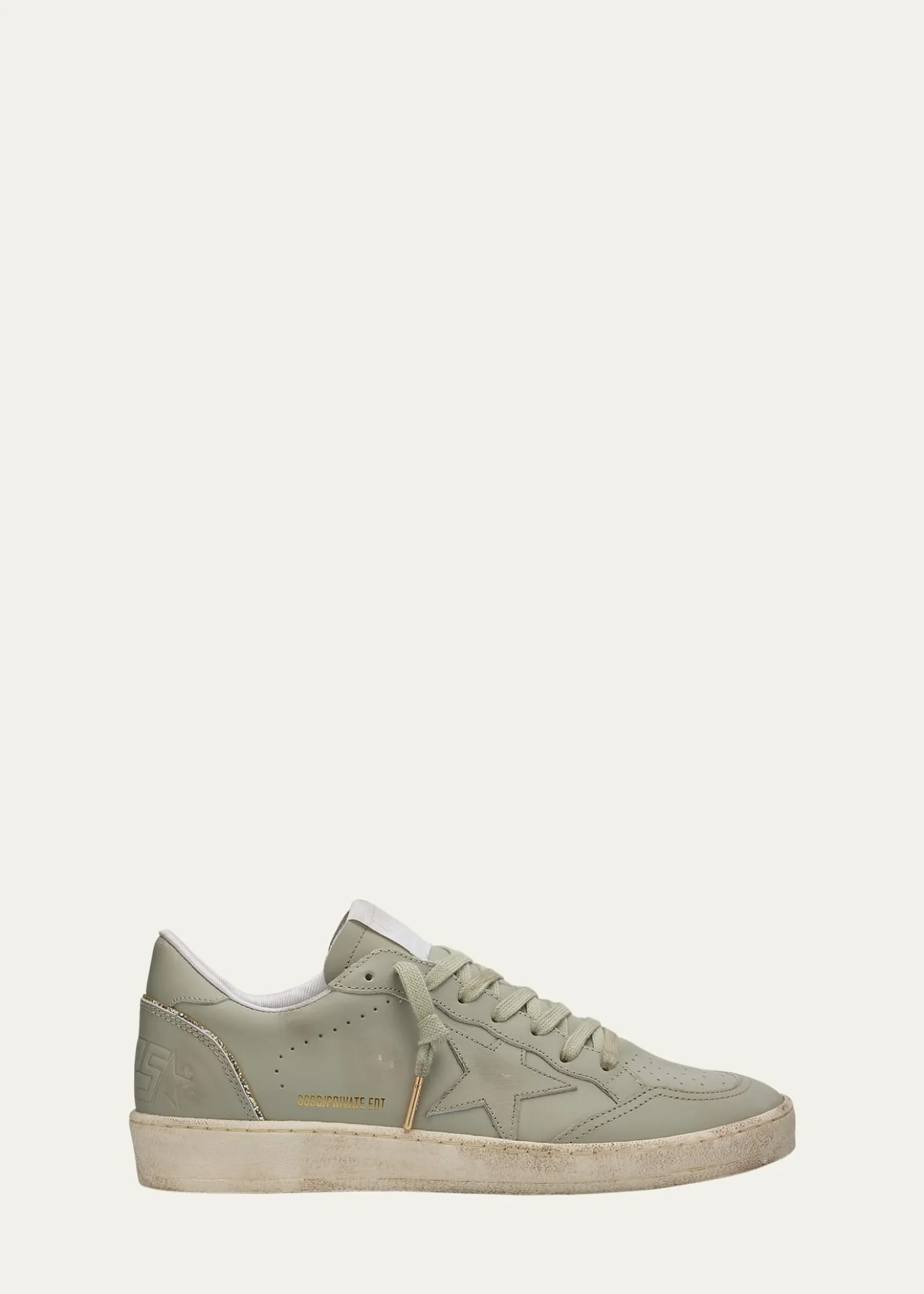 Golden GooseBall Star Leather Glitter Low-Top Sneakers