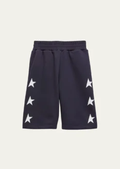 Golden GooseBoy's Star-Printed Wide Leg Shorts, Size 12
