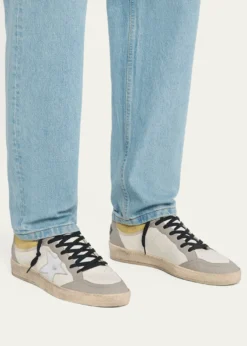 Golden GooseMen's Ball Star Metallic Leather Low-Top Sneakers, Exclusive