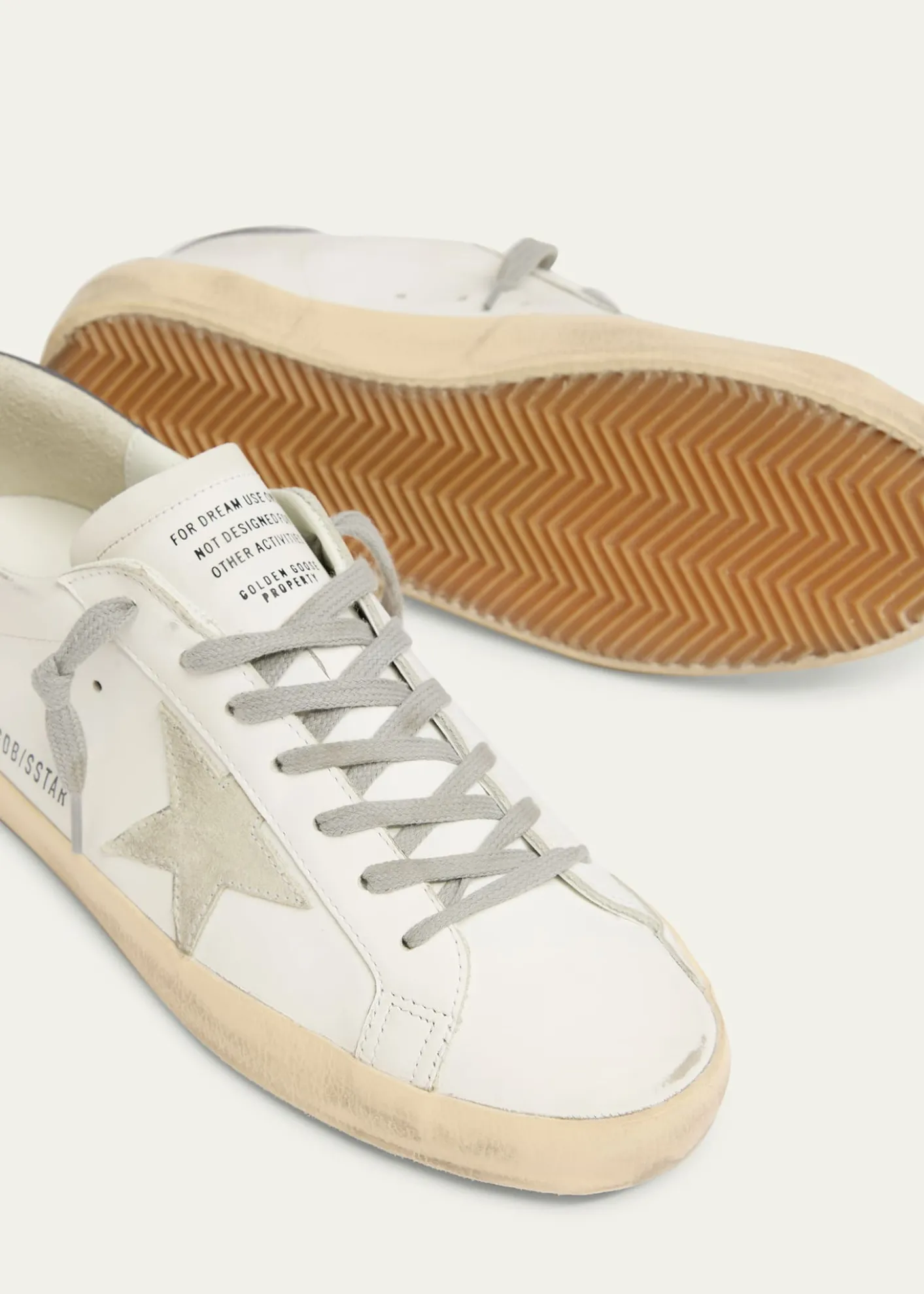 Golden GooseMen's Super-Star Leather and Suede Low-Top Sneakers