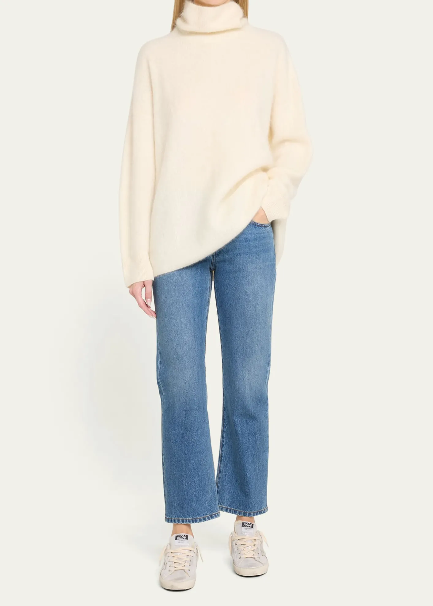 Golden GooseSuper-Star Metallic Leather and Shearling Sneakers