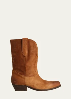 Golden GooseWish Star Suede Western Boots