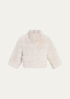 GorskiLamb Shearling 3/4-Sleeve Crop Coat
