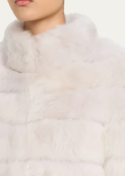 GorskiLamb Shearling 3/4-Sleeve Crop Coat