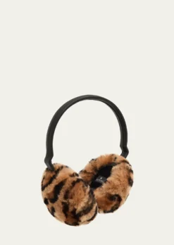 GorskiLeopard Lamb Shearling Fur Earmuffs
