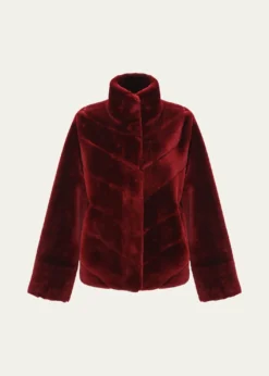 GorskiReversible Merino Shearling Lamb Chevron Jacket