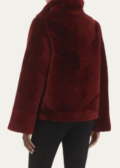 GorskiReversible Merino Shearling Lamb Chevron Jacket