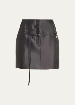 GRACE LINGRelics Belted Mini Skirt