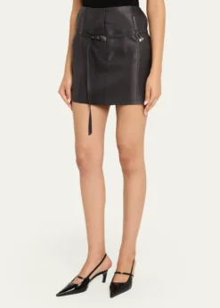 GRACE LINGRelics Belted Mini Skirt
