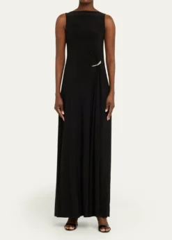 GRACE LINGStrapless Claw Gathered Maxi Dress