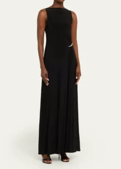 GRACE LINGStrapless Claw Gathered Maxi Dress