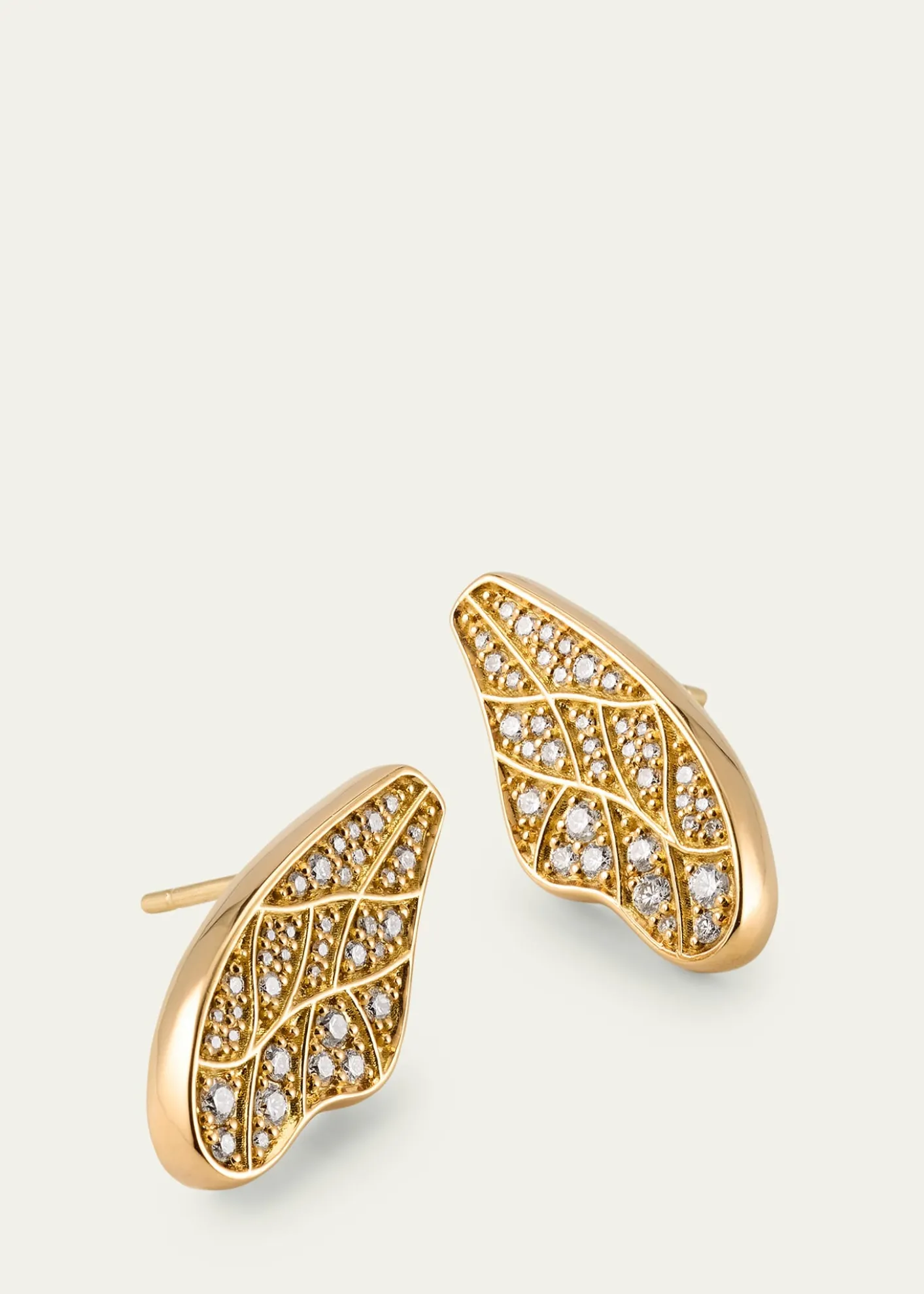 Grace Winfrey18K Honey Bee Wing Stud Earrings