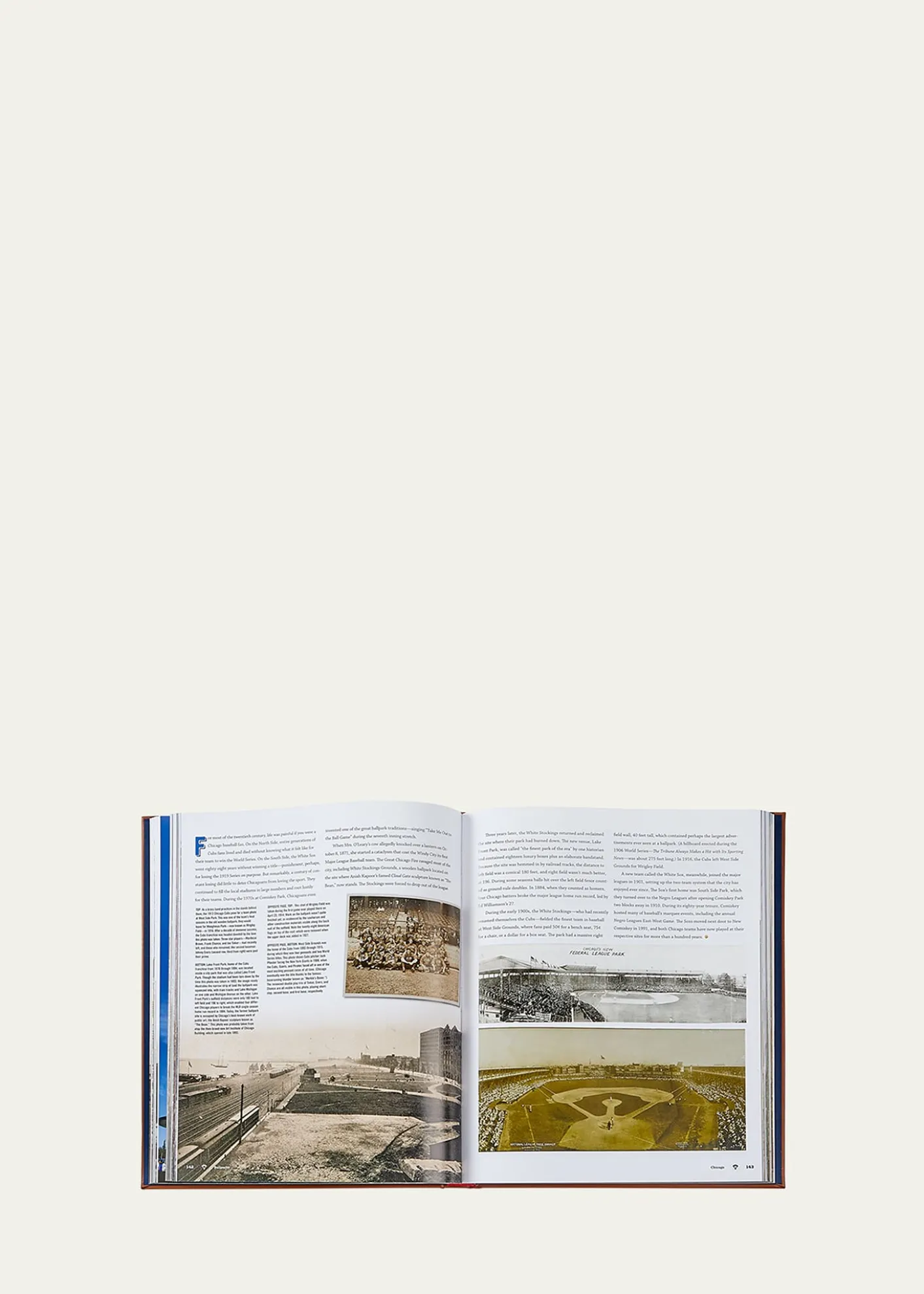 Graphic Image"Ballparks" Leather Bound Book