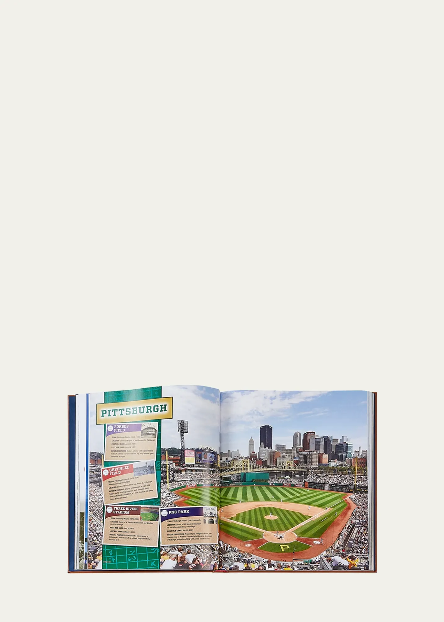 Graphic Image"Ballparks" Leather Bound Book
