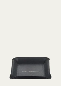 Graphic Image"Empty Pockets Here" Leather Valet Tray