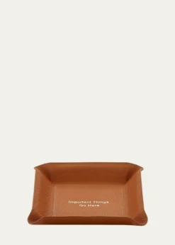 Graphic Image"Important Things Go Here" Leather Valet Tray