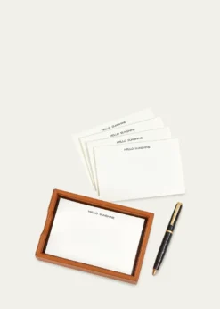 Graphic ImageLeather Memo Tray with 25 