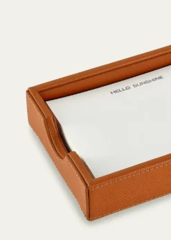 Graphic ImageLeather Memo Tray with 25 