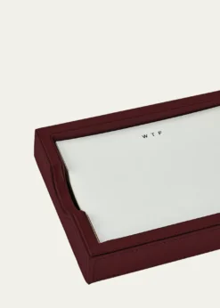 Graphic ImageLeather Memo Tray with 100 "WTF" Note Cards