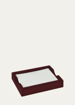 Graphic ImageLeather Memo Tray with 100 "WTF" Note Cards