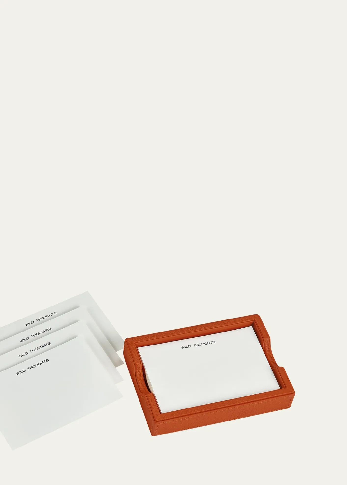 Graphic ImageLeather Memo Tray with 100 "Wild Thoughts" Note Cards