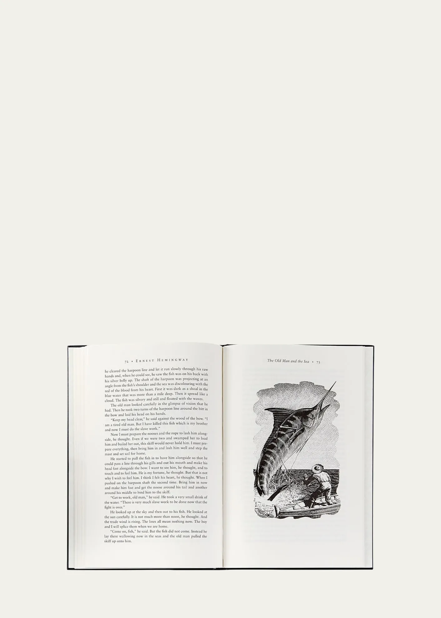Graphic Image"The Old Man and the Sea" Leather Bound Book by Ernest Hemingway