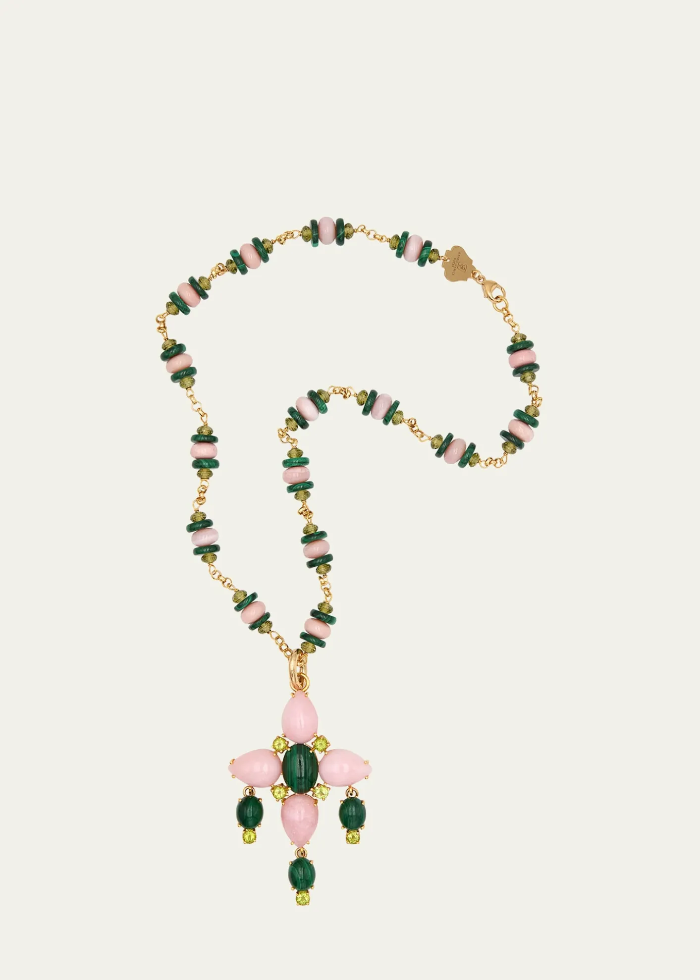 Grazia And Marica Vozza18K Yellow Gold Chain and Flower Charm Necklace, 20"L