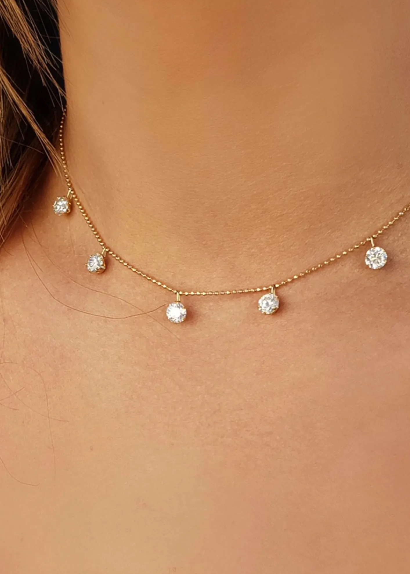 Graziela Gems18K Large Floating Diamond Necklace