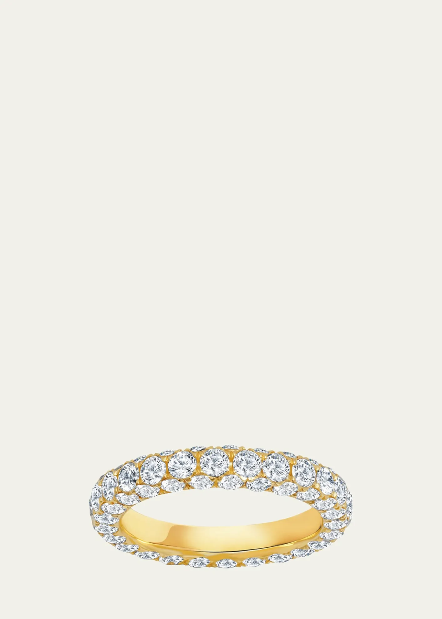 Graziela Gems18K Yellow Gold Diamond 3 Sided Ring