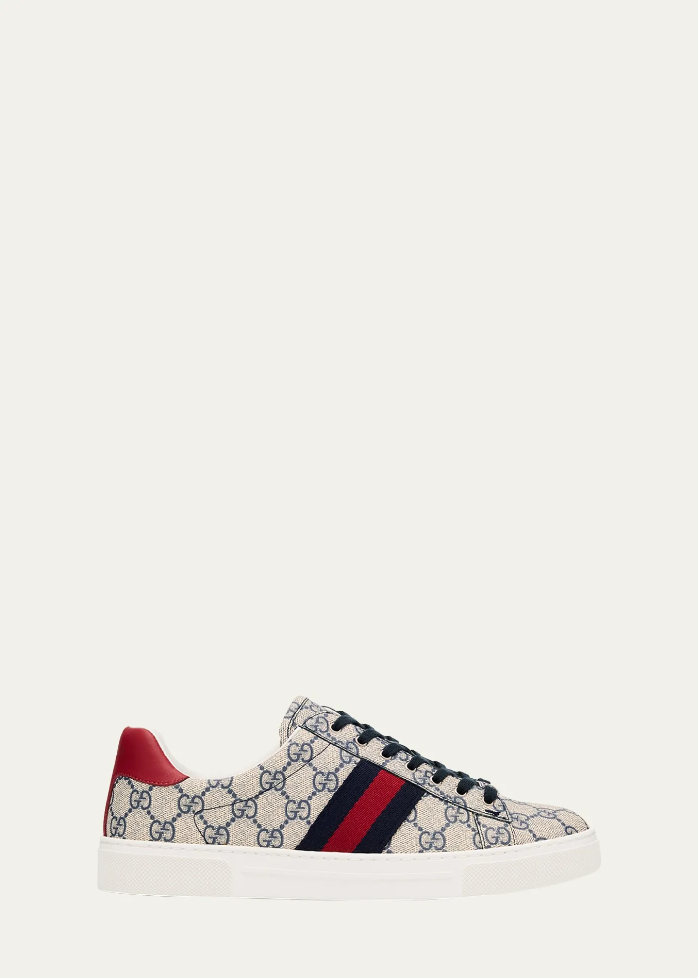 GucciAce Monogram Canvas Low-Top Sneakers