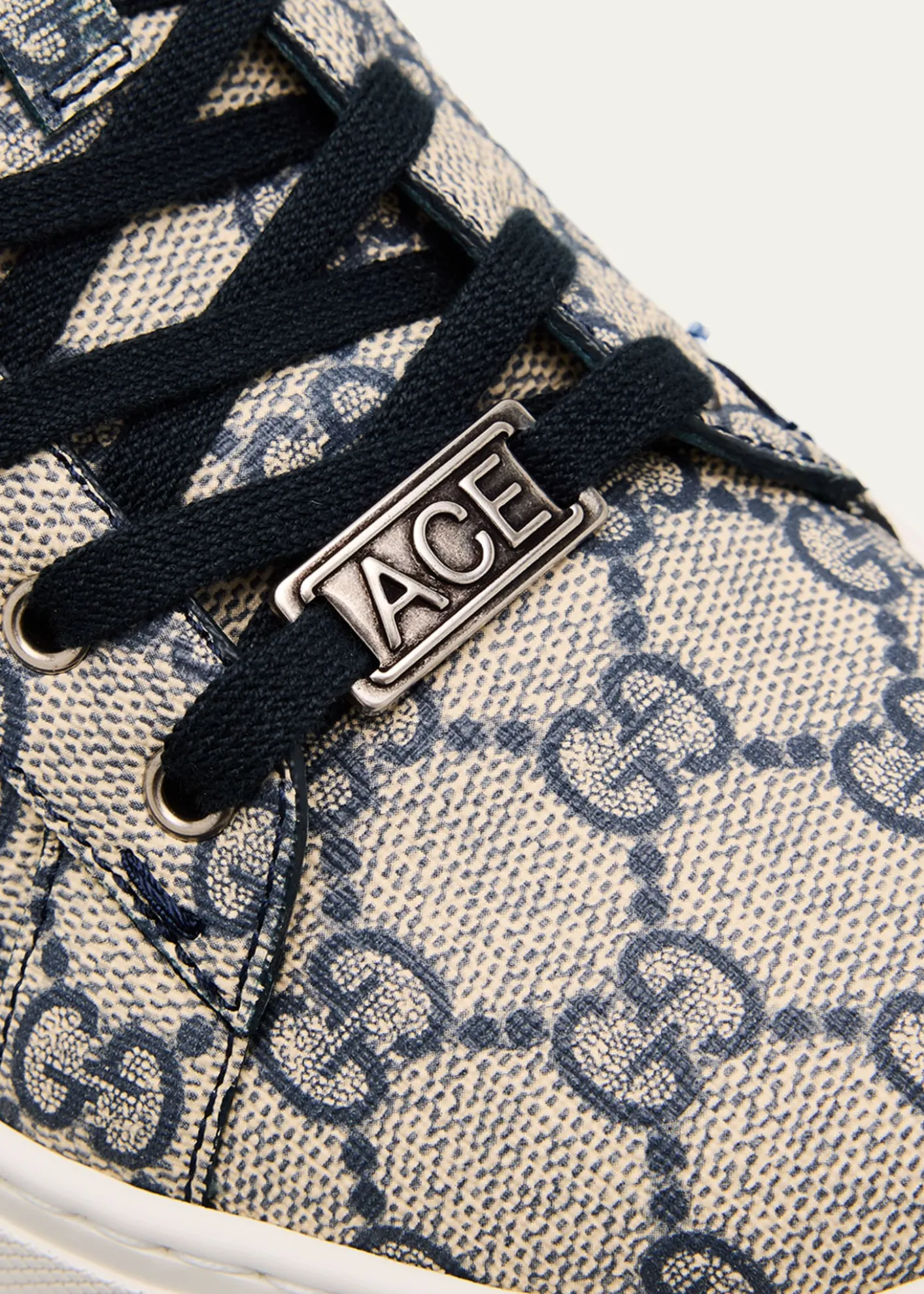 GucciAce Monogram Canvas Low-Top Sneakers