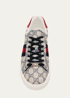 GucciAce Monogram Canvas Low-Top Sneakers