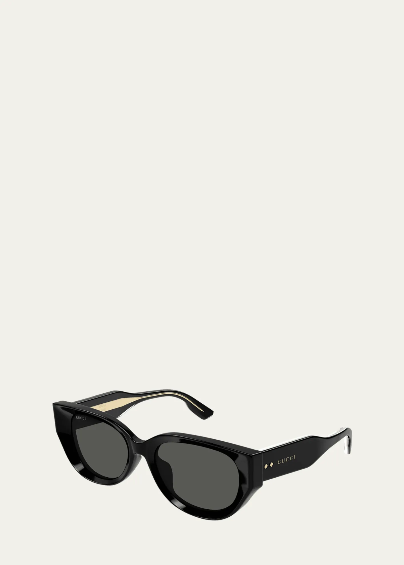 GucciBeveled Recycled Acetate Cat-Eye Sunglasses